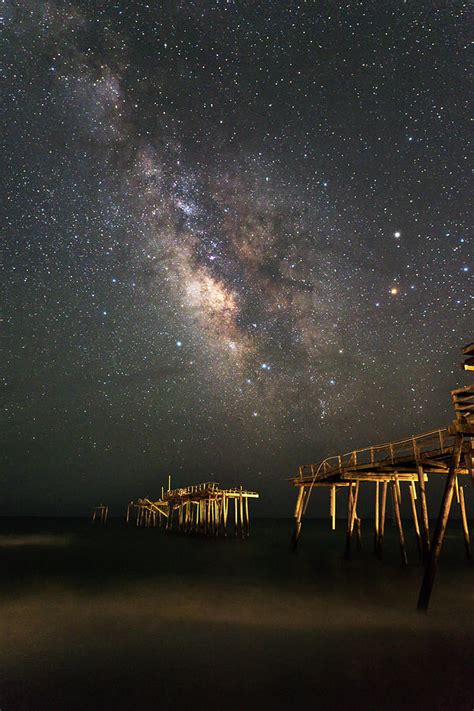 Milky Way Over Old Outer Banks Pier Photograph By Kevin Adams Fine