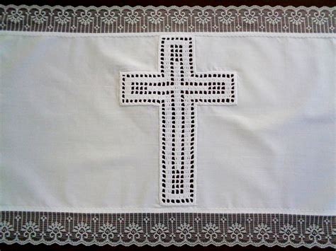 Small Altar Cloth Christian Table Runner Religious Lace Table Etsy