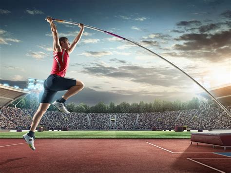A sports competition in which you jump over a high bar using a long stick to push yourself off…. No.4 The Pole VaultThe power of a material that gave ...