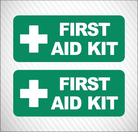First Aid Kit Sticker Vinyl Decal Emergency Safety Label Decal