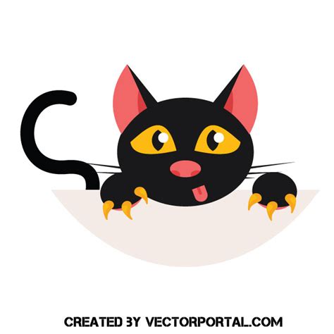 Black Little Cat Image Royalty Free Stock Svg Vector