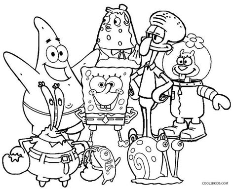 Spongebob Squarepants Coloring Page Printables Cartoon Coloring Pages