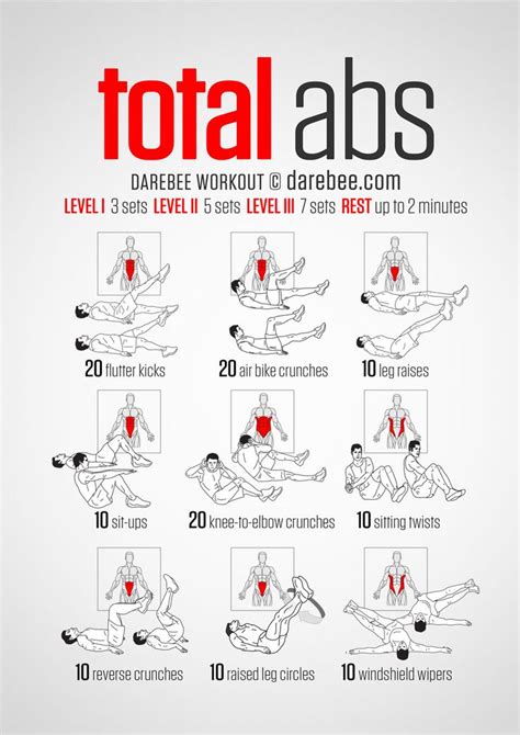 Stomach Fat Burning Ab Workouts From NeilaRey Total Ab Workout Total Abs Printable