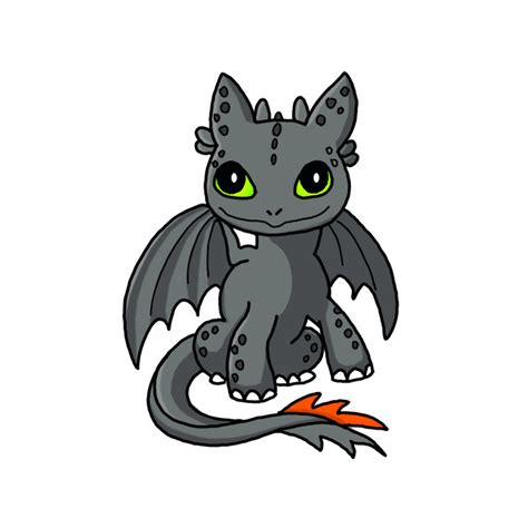 Toothless Drawing Outline