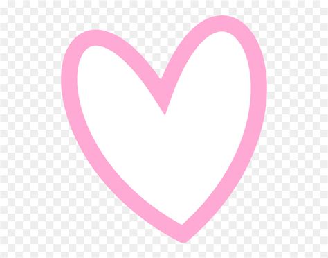 Slant Pink Heart Outline Clip Art At Clker Small Pink Heart Outline