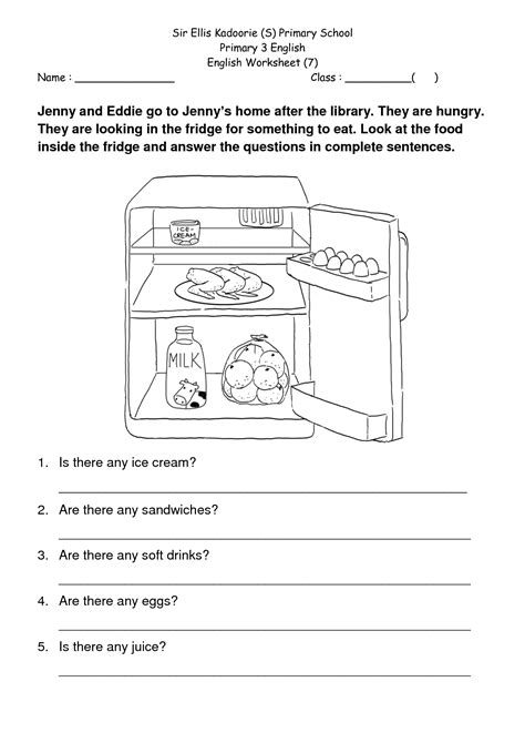 Primary 3 English Worksheets