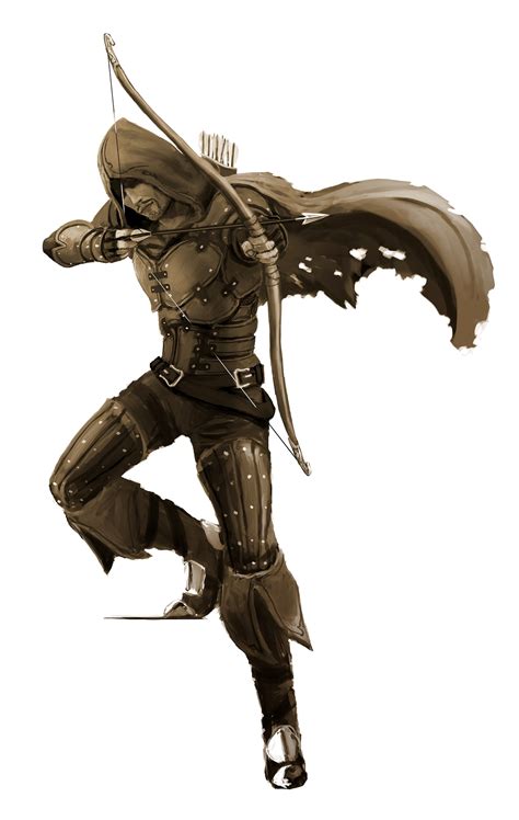 Human Male Rogue Archer Pathfinder Pfrpg Dnd Dandd D20 Fantasy