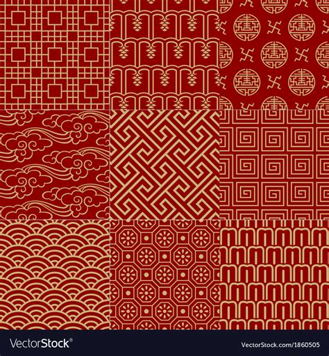 Seamless Chinese Traditional Mesh Pattern Vector Image