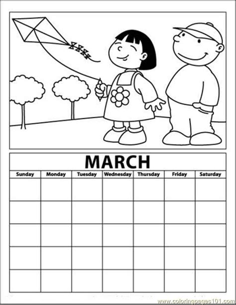 March 03 Coloring Page For Kids Free Calendar Printable Coloring