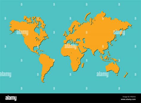 Illustration Of A Colorful World Map Stock Vector Image And Art Alamy