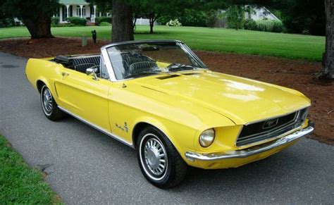 Corporate Yellow 1968 Ford Mustang Convertible