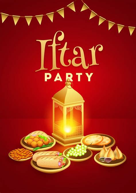 Ramadan Mubarak Iftar Party Concept Pr Premium Vector Freepik