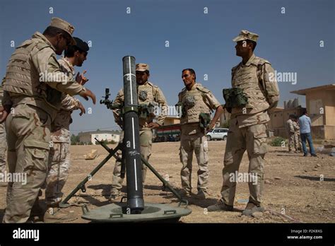 Peshmerga Soldiers Receive Instructions About The M120 120mm Mortar