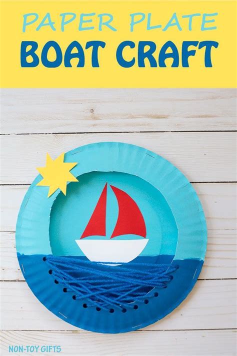 Paper Plate Boat Craft For Kids Easy Summer Craft For Preschoolers