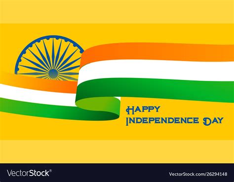 Happy Independence Day Indian Flag Background Vector Image