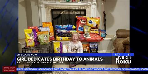8 Year Old Donates Her Birthday To Pets