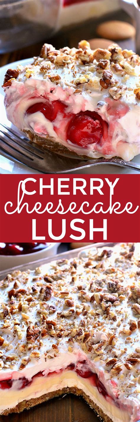 Cherry Cheesecake Lush Dessert Recipe Desserts Cherry Desserts Cherry Recipes