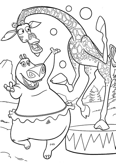 In this awesome coloring page are all the most important characters of the madagascar 3 movie! Madagascar coloring pages to download and print for free