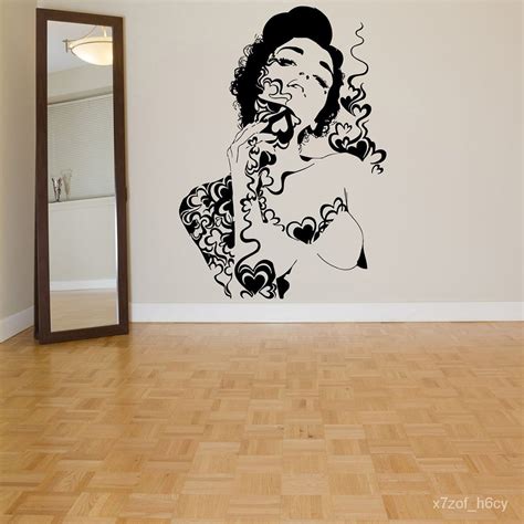 Sexy Woman Wall Sticker Vinyl Decal Style Fashion Sexuality Hairstyle