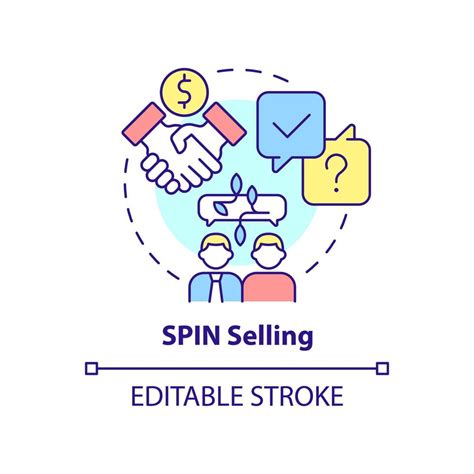 Spin Selling Concept Icon Sales Technique Abstract Idea Thin Line