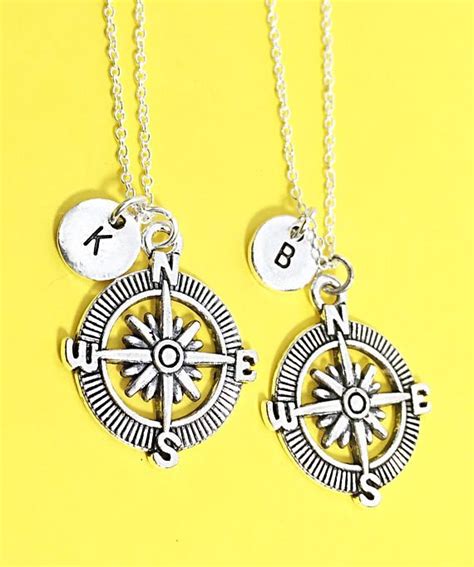 Gold Compass Necklace Friendship Jewelry Gold Compass Charm Necklace