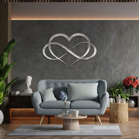 Heart Wall Decor Unique Design Eternal Love Infinite Heart Iron Art