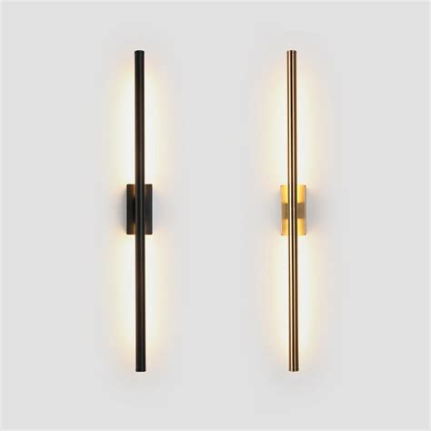 Modern Simple Linear Tube Led Wall Lamp Up Down Background Opposite