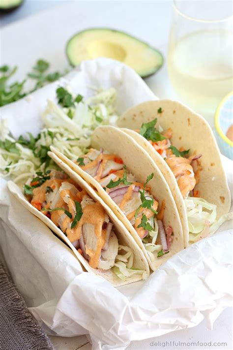 Cod Fish Tacos With Southwest Sauce Recipe Cod Fish Tacos