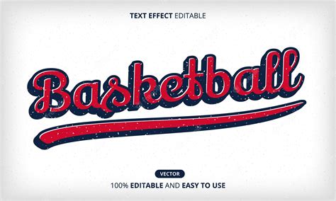 Premium Vector Basketball Text Effect Editable Grunge Text Style