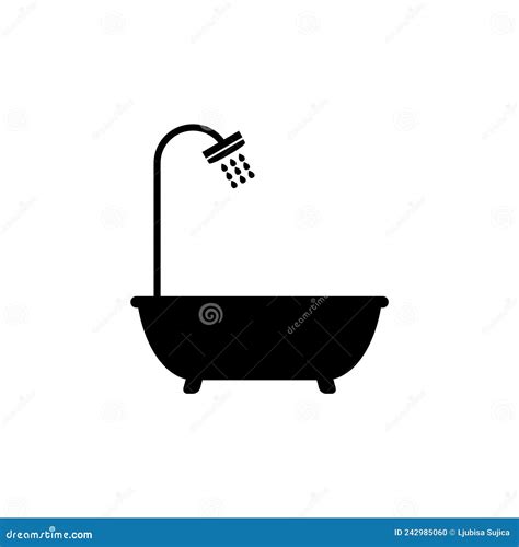 Icono De Ducha Aislado En Fondo Blanco Ilustración del Vector Ilustración de gotita higiene