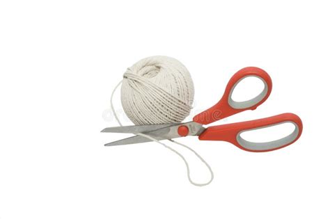 Scissors And String Stock Image Image Of Yarn Rope Slice 7243955