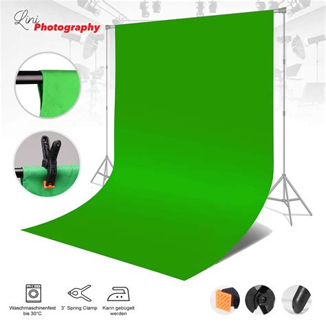 Mua Lini Photography Greenscreen With 4 Clips 19 M X 29 M Green