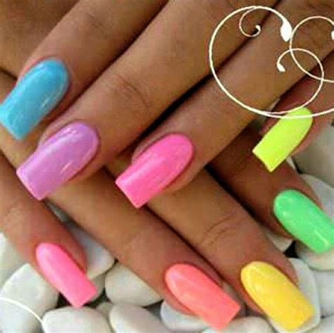 Beautiful Bright Nails Multicolored Nails Best Acrylic Nails