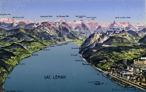 Une Partie Du Lac Léman Evian Les Bains Meillerie Meillerie Haute