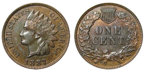 1887 Indian Head Cent Bronze Composite Penny Value And Prices