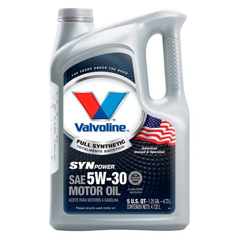 Valvoline® Synpower Sae 5w 30 Advanced Full Synthetic Motor Oil