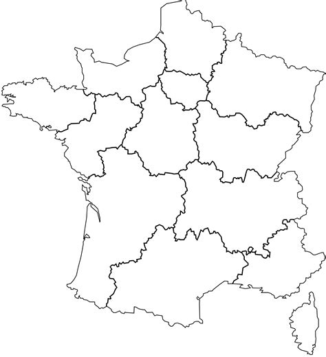 Ce sont désormais 13 régions. Fond De Carte Régions France | My blog