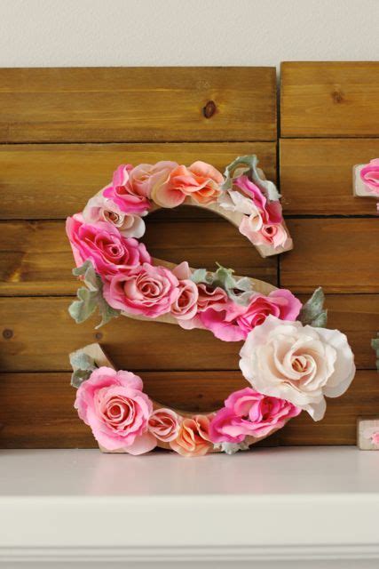 Neat Diy Rustic Wooden Letters Decorated With Flowers On Them Flower