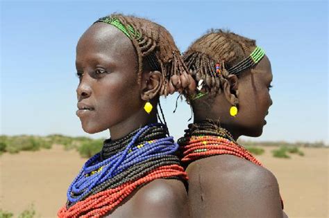 Two Young Woman From The Dassanech Tribe Near Omorate Picture Of Omo