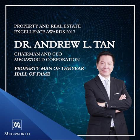 Dr Andrew L Tan Is Awarded Megaworld Corporation Facebook