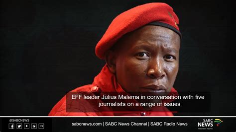 This live event has ended. EFF leader Julius Malema in conversation with 5 ...