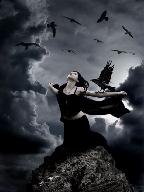 Raven Woman Fantasy Darkmoonrising Aevermore Gothic Art Art