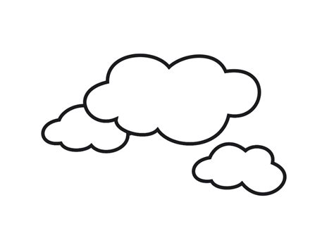 Onlinelabels Clip Art Cute Cloud Coloring Book