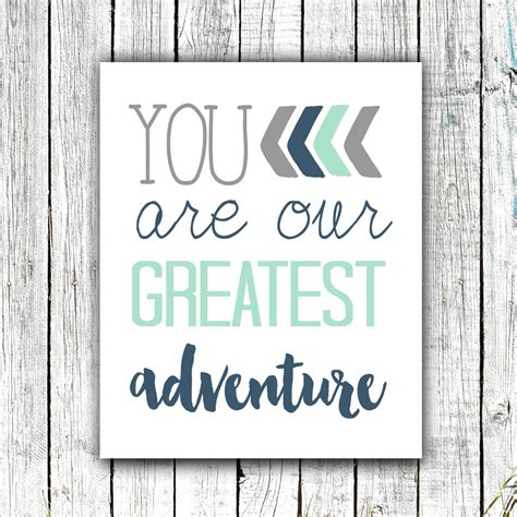 Nursery Art Printable You Are Our Greatest Adventure Baby Etsy