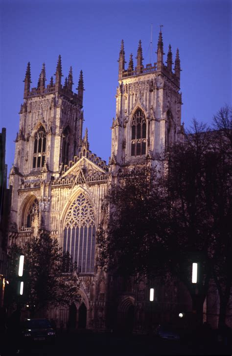 Free Stock Photo Of Facade Of York Minster Cathedral In The Evening