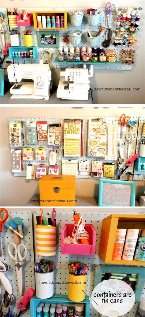 22 tips to organize your craft room. Craft Room Organizing Ideas-How to Use That Blank Wall to ...