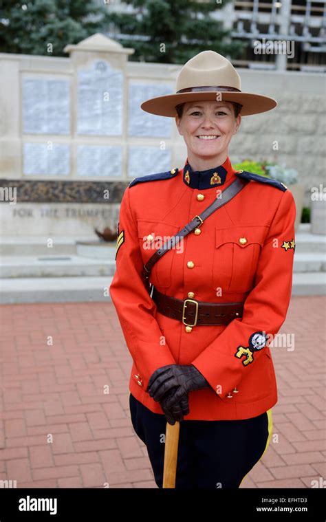 Female Mountie At The Royal Canadian Mounted Police Depot Rcmp