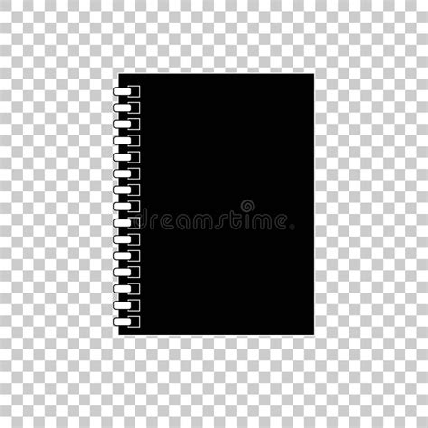 Notepad On A Spiral Notebook In A Line Vector White Icon On Stock