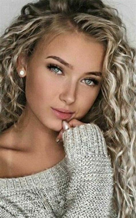 beautiful blonde with curly hair