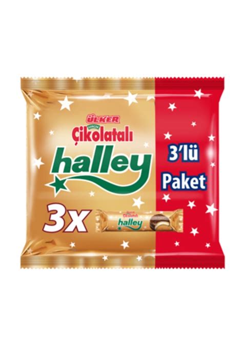 Ülker Halley Çikolata Kaplı Sandviç Bisküvi 3 X 66 G Fiyatları Ve